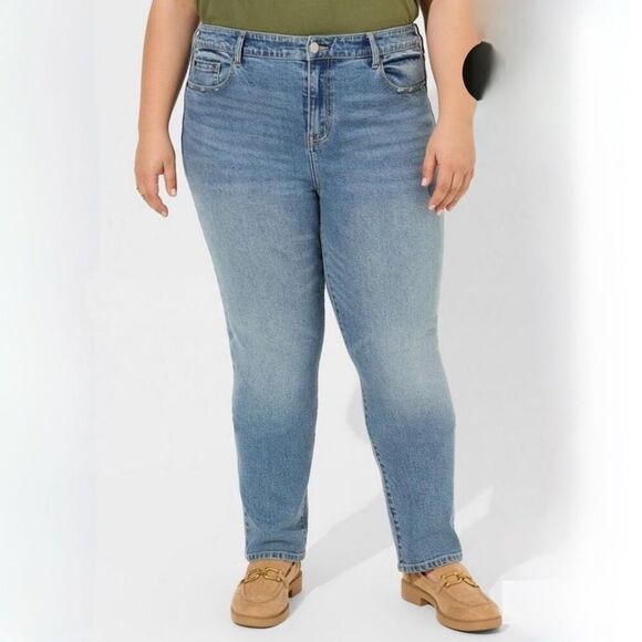 Torrid High-Rise Straight Stretch Classic Denim Jean SIZE 22T Daytona Wash NEW - Picture 1 of 12